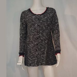 Joseph Ribkoff Asymetric Black White Sweater NW 10